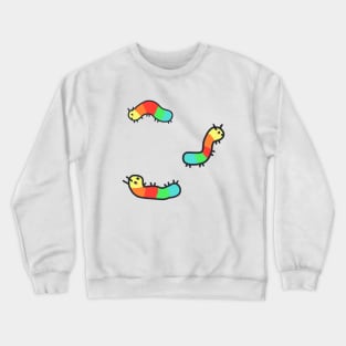 cute rainbow caterpiller design Crewneck Sweatshirt